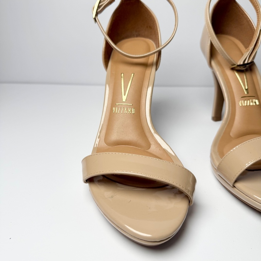 Vizzano Strappy Nude Party 4 in Heels Made in Brazil Sz 9 US